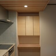 キッチン　家電収納・食器棚　造作工事